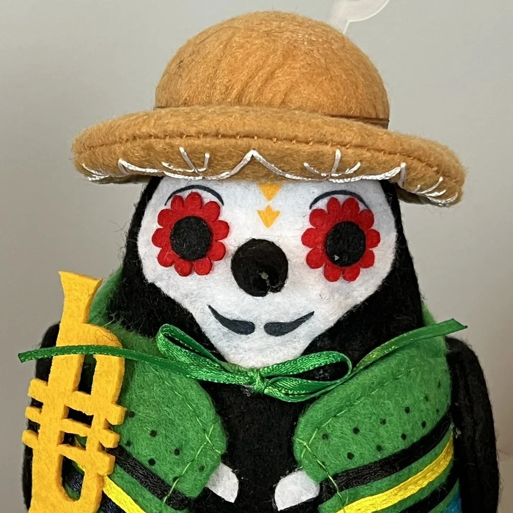 2017 Target Spritz Felt Bird Trompetista Day of the Dead Halloween Trumpet Bird